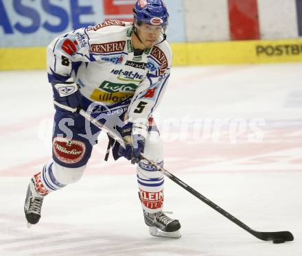 EBEL.  Eishockey Bundesliga. EC Pasut VSV gegen HC TWK Innsbruck. Peter Raffl (VSV). Villach, am 30.9.2008.
Foto: Kuess

---
pressefotos, pressefotografie, kuess, qs, qspictures, sport, bild, bilder, bilddatenbank