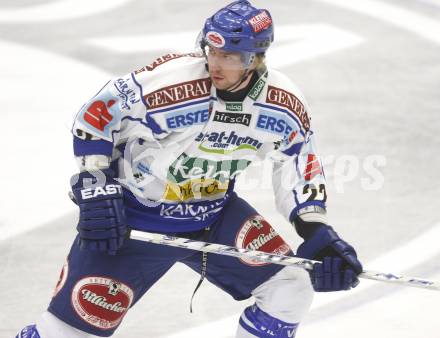 EBEL.  Eishockey Bundesliga. EC Pasut VSV gegen HC TWK Innsbruck. Thomas Pfeffer (VSV). Villach, am 30.9.2008.
Foto: Kuess

---
pressefotos, pressefotografie, kuess, qs, qspictures, sport, bild, bilder, bilddatenbank