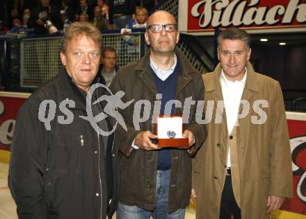 EBEL.  Eishockey Bundesliga. EC Pasut VSV gegen HC TWK Innsbruck. Gilbert Isep, Fabian      , Giuseppe Mion. Villach, am 30.9.2008.
Foto: Kuess

---
pressefotos, pressefotografie, kuess, qs, qspictures, sport, bild, bilder, bilddatenbank