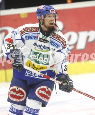 EBEL.  Eishockey Bundesliga. EC Pasut VSV gegen HC TWK Innsbruck. Markus Peintner (VSV). Villach, am 30.9.2008.
Foto: Kuess

---
pressefotos, pressefotografie, kuess, qs, qspictures, sport, bild, bilder, bilddatenbank