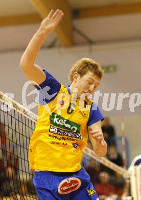 Volleyball. MEVZA. Aich/Dob gegen Kaposvar. Alexander Shane (Aich). Prevalje, 11.10.2008.
Foto: Kuess

---
pressefotos, pressefotografie, kuess, qs, qspictures, sport, bild, bilder, bilddatenbank