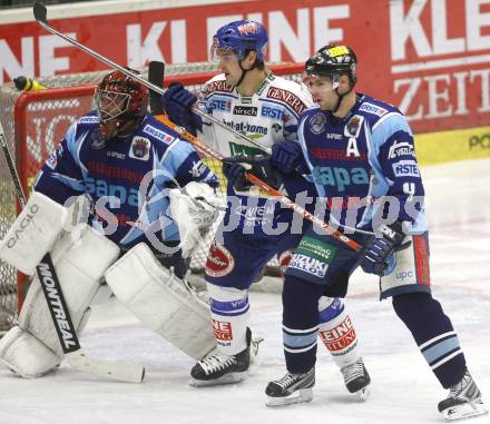 EBEL. Eishockey Bundesliga. VSV gegen Alba Volan. Jonathan Ferland (VSV), Levente Szupper, Andreas Horvath (Alba Volan). Villach, am 12.10.2008.
Foto: Kuess
---
pressefotos, pressefotografie, kuess, qs, qspictures, sport, bild, bilder, bilddatenbank