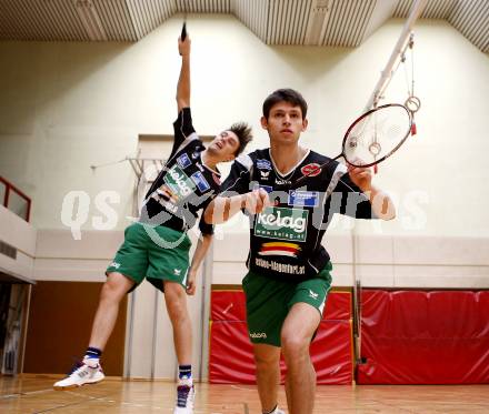 Badminton Bundesliga. ASKOE Kelag Kaernten.  Vladimir Metodiev Vangelov, Stiliyan Makarski. Klagenfurt, 11.10.2008.
Foto: Kuess

---
pressefotos, pressefotografie, kuess, qs, qspictures, sport, bild, bilder, bilddatenbank