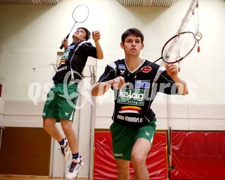 Badminton Bundesliga. ASKOE Kelag Kaernten.  Vladimir Metodiev Vangelov, Stiliyan Makarski. Klagenfurt, 11.10.2008.
Foto: Kuess

---
pressefotos, pressefotografie, kuess, qs, qspictures, sport, bild, bilder, bilddatenbank