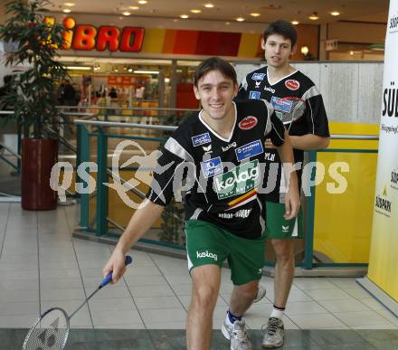 Badminton Bundesliga. ASKOE Kelag Kaernten. Vladimir Metodiev Vangelov, Stiliyan Makarski. Klagenfurt, 11.10.2008.
Foto: Kuess

---
pressefotos, pressefotografie, kuess, qs, qspictures, sport, bild, bilder, bilddatenbank