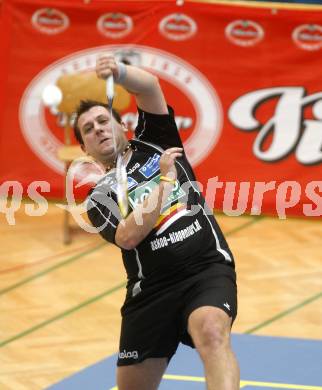 Badminton Bundesliga. ASKOE Kelag Kaernten gegen Dornbirn. Peter Kreulitsch. Klagenfurt, am 12.10.2008.
Foto: Kuess

---
pressefotos, pressefotografie, kuess, qs, qspictures, sport, bild, bilder, bilddatenbank