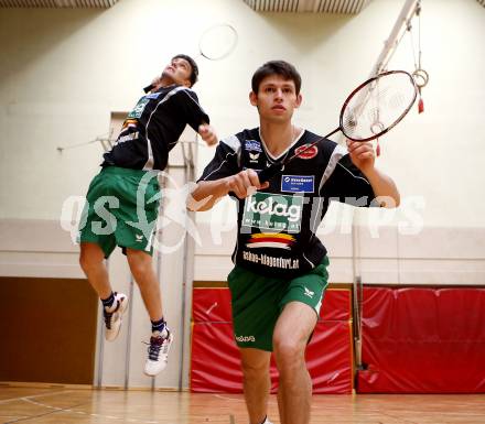 Badminton Bundesliga. ASKOE Kelag Kaernten.  Vladimir Metodiev Vangelov, Stiliyan Makarski. Klagenfurt, 11.10.2008.
Foto: Kuess

---
pressefotos, pressefotografie, kuess, qs, qspictures, sport, bild, bilder, bilddatenbank