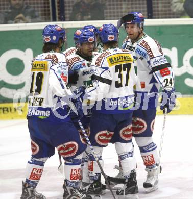 EBEL. Eishockey Bundesliga. VSV gegen Alba Volan. Torjubel (VSV). Villach, am 12.10.2008.
Foto: Kuess
---
pressefotos, pressefotografie, kuess, qs, qspictures, sport, bild, bilder, bilddatenbank