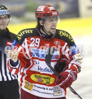 EBEL. Eishockey Bundesliga. EC KAC gegen Red Bull Salzburg. Christoph Brandner (KAC). Klagenfurt, am 12.10.2008.
Foto: Kuess

---
pressefotos, pressefotografie, kuess, qs, qspictures, sport, bild, bilder, bilddatenbank