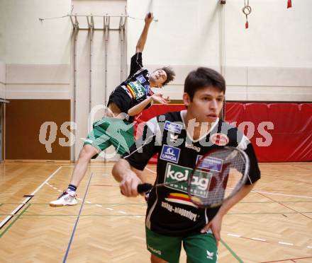 Badminton Bundesliga. ASKOE Kelag Kaernten.  Vladimir Metodiev Vangelov,  Stiliyan Makarski. Klagenfurt, 11.10.2008.
Foto: Kuess

---
pressefotos, pressefotografie, kuess, qs, qspictures, sport, bild, bilder, bilddatenbank