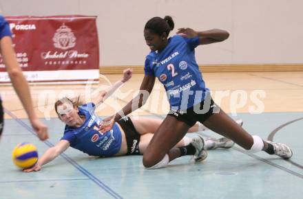 Volleyball MEVZA. ATSC Wildcats gegen Bratislava. Missie Stidham, Vicki Brown  (Wildcats). Klagenfurt, am 11.10.2008.
Foto: Nadja Kuess
---
pressefotos, pressefotografie, kuess, qs, qspictures, sport, bild, bilder, bilddatenbank