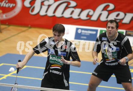 Badminton Bundesliga. ASKOE Kelag Kaernten gegen Dornbirn. Vangelov Metodiev, Peter Kreulitsch (Kaernten). Klagenfurt, am 12.10.2008.
Foto: Kuess

---
pressefotos, pressefotografie, kuess, qs, qspictures, sport, bild, bilder, bilddatenbank