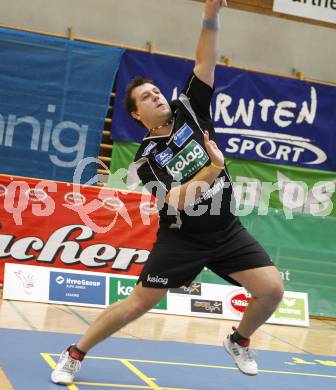 Badminton Bundesliga. ASKOE Kelag Kaernten gegen Dornbirn. Peter Kreulitsch (Kaernten). Klagenfurt, am 12.10.2008.
Foto: Kuess

---
pressefotos, pressefotografie, kuess, qs, qspictures, sport, bild, bilder, bilddatenbank