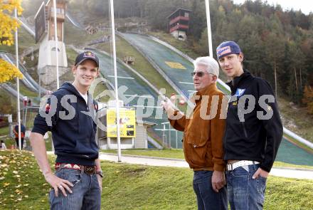 Schispringen.  Thomas Morgenstern, Oskar Passernig (Obmann SV Villach), Martin Koch. Villach, 14.10.2008.
Foto: Kuess
---
pressefotos, pressefotografie, kuess, qs, qspictures, sport, bild, bilder, bilddatenbank