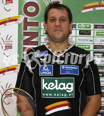 Badminton Bundesliga. ASKOE Kelag Kaernten gegen Dornbirn. Peter Kreulitsch (Kaernten). Klagenfurt, am 12.10.2008.
Foto: Kuess

---
pressefotos, pressefotografie, kuess, qs, qspictures, sport, bild, bilder, bilddatenbank