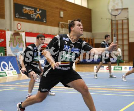 Badminton Bundesliga. ASKOE Kelag Kaernten gegen Dornbirn. Peter Kreulitsch, Vangelov Metodiev (Kaernten). Klagenfurt, am 12.10.2008.
Foto: Kuess

---
pressefotos, pressefotografie, kuess, qs, qspictures, sport, bild, bilder, bilddatenbank