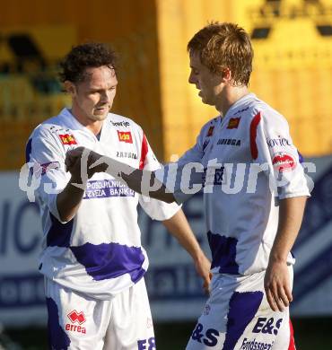 Fussball Regionalliga. SAK gegen SV Bad Aussee.  Zezelj Drazen, Grega Triplat (SAK). Klagenfurt, am 11.10.2008.
Foto: Kuess 
---
pressefotos, pressefotografie, kuess, qs, qspictures, sport, bild, bilder, bilddatenbank