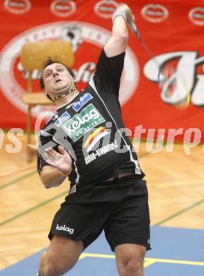 Badminton Bundesliga. ASKOE Kelag Kaernten gegen Dornbirn. Peter Kreulitsch (Kaernten). Klagenfurt, am 12.10.2008.
Foto: Kuess

---
pressefotos, pressefotografie, kuess, qs, qspictures, sport, bild, bilder, bilddatenbank