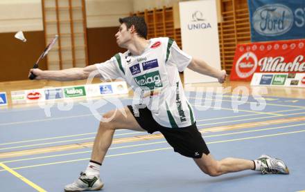 Badminton Bundesliga. ASKOE Kelag Kaernten gegen Dornbirn. Stiliyan Makarski  (Kaernten). Klagenfurt, am 12.10.2008.
Foto: Kuess

---
pressefotos, pressefotografie, kuess, qs, qspictures, sport, bild, bilder, bilddatenbank