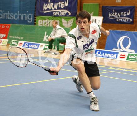 Badminton Bundesliga. ASKOE Kelag Kaernten gegen Dornbirn. Stiliyan Makarski (Kaernten). Klagenfurt, am 12.10.2008.
Foto: Kuess

---
pressefotos, pressefotografie, kuess, qs, qspictures, sport, bild, bilder, bilddatenbank