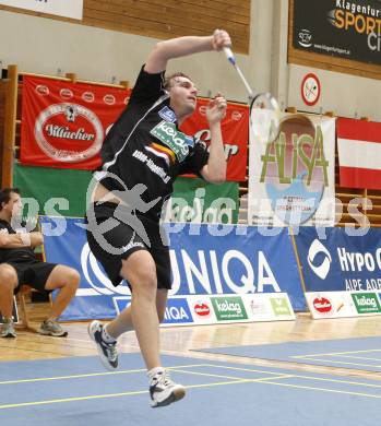 Badminton Bundesliga. ASKOE Kelag Kaernten gegen Dornbirn. Armin Kreulitsch (Kaernten). Klagenfurt, am 12.10.2008.
Foto: Kuess

---
pressefotos, pressefotografie, kuess, qs, qspictures, sport, bild, bilder, bilddatenbank