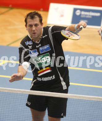 Badminton Bundesliga. ASKOE Kelag Kaernten gegen Dornbirn. Peter Kreulitsch (Kaernten). Klagenfurt, am 12.10.2008.
Foto: Kuess

---
pressefotos, pressefotografie, kuess, qs, qspictures, sport, bild, bilder, bilddatenbank