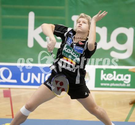 Badminton Bundesliga. ASKOE Kelag Kaernten gegen Dornbirn. Maja Kersnik (Kaernten). Klagenfurt, am 12.10.2008.
Foto: Kuess

---
pressefotos, pressefotografie, kuess, qs, qspictures, sport, bild, bilder, bilddatenbank