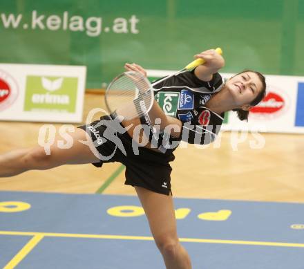 Badminton Bundesliga. ASKOE Kelag Kaernten gegen Dornbirn. Gabi Banova (Kaernten). Klagenfurt, am 12.10.2008.
Foto: Kuess

---
pressefotos, pressefotografie, kuess, qs, qspictures, sport, bild, bilder, bilddatenbank