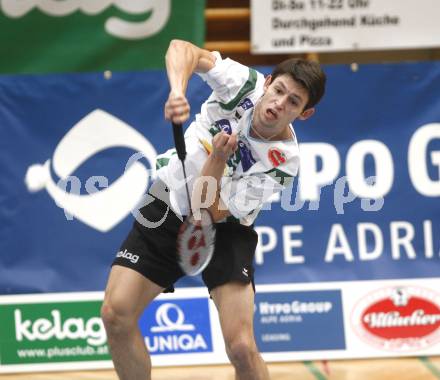 Badminton Bundesliga. ASKOE Kelag Kaernten gegen Dornbirn. Stiliyan Makarski  (Kaernten). Klagenfurt, am 12.10.2008.
Foto: Kuess

---
pressefotos, pressefotografie, kuess, qs, qspictures, sport, bild, bilder, bilddatenbank