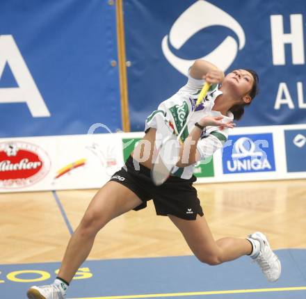 Badminton Bundesliga. ASKOE Kelag Kaernten gegen Dornbirn. Gabi Banova (Kaernten). Klagenfurt, am 12.10.2008.
Foto: Kuess

---
pressefotos, pressefotografie, kuess, qs, qspictures, sport, bild, bilder, bilddatenbank