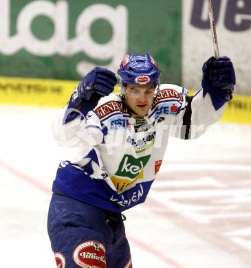 EBEL. Eishockey Bundesliga. EC VSV gegen EV Vienna Capitals. Torjubel Jonathan Ferland (VSV). Villach, am 17.10.2008.
Foto: Kuess

---
pressefotos, pressefotografie, kuess, qs, qspictures, sport, bild, bilder, bilddatenbank