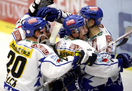 EBEL. Eishockey Bundesliga. EC VSV gegen EV Vienna Capitals. Torjubel VSV. Villach, am 17.10.2008.
Foto: Kuess

---
pressefotos, pressefotografie, kuess, qs, qspictures, sport, bild, bilder, bilddatenbank