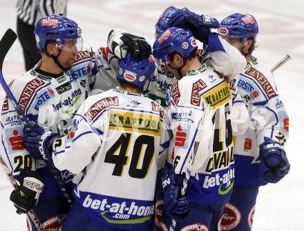 EBEL. Eishockey Bundesliga. VSV gegen Graz. Torjubel VSV. Klagenfurt, am 21.10.2008.
Foto: Kuess 
Foto: Kuess

---
pressefotos, pressefotografie, kuess, qs, qspictures, sport, bild, bilder, bilddatenbank