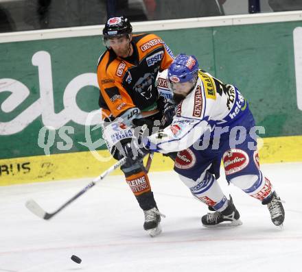 EBEL. Eishockey Bundesliga. VSV gegen Graz. Markus Peintner, (VSV), Greg Day (Graz). Villach, am 21.10.2008.
Foto: Kuess 
Foto: Kuess

---
pressefotos, pressefotografie, kuess, qs, qspictures, sport, bild, bilder, bilddatenbank