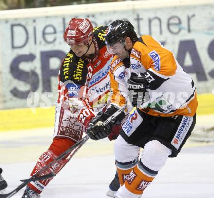 EBEL. Eishockey Bundesliga. KAC gegen  EC GRAZ 99ers. Mike Craig,  (KAC), Ivo Jan (Graz). Klagenfurt, am 24.10.2008.
Foto: Kuess 

---
pressefotos, pressefotografie, kuess, qs, qspictures, sport, bild, bilder, bilddatenbank