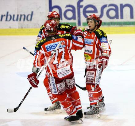 EBEL. Eishockey Bundesliga. KAC gegen  EC GRAZ 99ers. Torjubel (KAC). Klagenfurt, am 24.10.2008.
Foto: Kuess 

---
pressefotos, pressefotografie, kuess, qs, qspictures, sport, bild, bilder, bilddatenbank