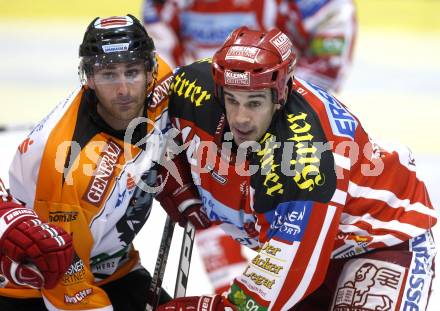 EBEL. Eishockey Bundesliga. KAC gegen  EC GRAZ 99ers. Warren Norris, (KAC), Greg Day (Graz). Klagenfurt, am 24.10.2008.
Foto: Kuess 

---
pressefotos, pressefotografie, kuess, qs, qspictures, sport, bild, bilder, bilddatenbank