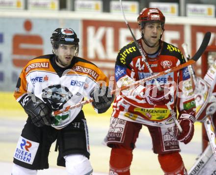 EBEL. Eishockey Bundesliga. KAC gegen  EC GRAZ 99ers. Jeffrey Tory,  (KAC), Franz Wilfan (Graz). Klagenfurt, am 24.10.2008.
Foto: Kuess 

---
pressefotos, pressefotografie, kuess, qs, qspictures, sport, bild, bilder, bilddatenbank