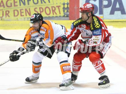 EBEL. Eishockey Bundesliga. KAC gegen  EC GRAZ 99ers. Jeff Shantz (KAC), Ivo Jan (Graz). Klagenfurt, am 24.10.2008.
Foto: Nadja Kuess 

---
pressefotos, pressefotografie, kuess, qs, qspictures, sport, bild, bilder, bilddatenbank