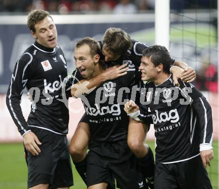 Fussball. Tipp3-Bundesliga. SK Austria Kelag Kaernten gegen LASK. Torjubel. Klagenfurt, 26.10.2008
Copyright Kuess

---
pressefotos, pressefotografie, kuess, qs, qspictures, sport, bild, bilder, bilddatenbank