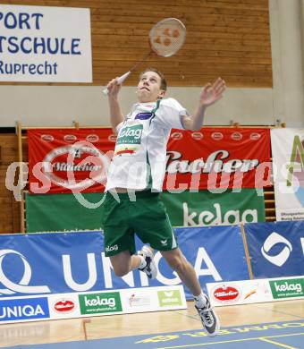 Badminton Bundesliga. ASKOE Kelag Kaernten gegen Dornbirn. Dominik Trojan. Klagenfurt, am 12.10.2008.
Foto: Kuess

---
pressefotos, pressefotografie, kuess, qs, qspictures, sport, bild, bilder, bilddatenbank