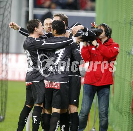 Fussball. Tipp3-Bundesliga. SK Austria Kelag Kaernten gegen LASK. Torjubel  (Kaernten). Klagenfurt, 26.10.2008
Copyright Kuess

---
pressefotos, pressefotografie, kuess, qs, qspictures, sport, bild, bilder, bilddatenbank