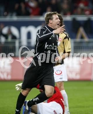 Fussball. Tipp3-Bundesliga. SK Austria Kelag Kaernten gegen LASK. Torjubel Maier Santos Thiago Schumacher (Kaernten). Klagenfurt, 26.10.2008
Copyright Kuess

---
pressefotos, pressefotografie, kuess, qs, qspictures, sport, bild, bilder, bilddatenbank