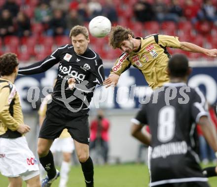 Fussball. Tipp3-Bundesliga. SK Austria Kelag Kaernten gegen LASK. Maier Santos Thiago Schumacher (Kaernten), Hoheneder Niklas  (LASK). Klagenfurt, 26.10.2008
Copyright Kuess

---
pressefotos, pressefotografie, kuess, qs, qspictures, sport, bild, bilder, bilddatenbank