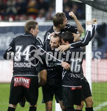 Fussball. Tipp3-Bundesliga. SK Austria Kelag Kaernten gegen LASK. Torjubel. Klagenfurt, 26.10.2008
Copyright Kuess

---
pressefotos, pressefotografie, kuess, qs, qspictures, sport, bild, bilder, bilddatenbank