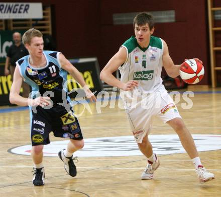 Basketball Bundesliga. Woerthersee Piraten gegen UBC St. Poelten. Rasid Mahalbasic  (Piraten), Jurica Drazovic (St. Poelten).  Klagenfurt, 26.10.2008
Foto: Nadja Kuess

---
pressefotos, pressefotografie, kuess, qs, qspictures, sport, bild, bilder, bilddatenbank