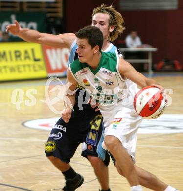 Basketball Bundesliga. Woerthersee Piraten gegen UBC St. Poelten. Marco Breithuber (Piraten).  Klagenfurt, 26.10.2008
Foto: Nadja Kuess

---
pressefotos, pressefotografie, kuess, qs, qspictures, sport, bild, bilder, bilddatenbank