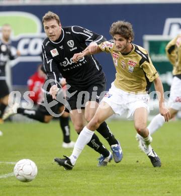 Fussball. Tipp3-Bundesliga. SK Austria Kelag Kaernten gegen LASK. Maier Santos Thiago Schumacher (Kaernten), Hoheneder Niklas  (LASK). Klagenfurt, 26.10.2008
Copyright Kuess

---
pressefotos, pressefotografie, kuess, qs, qspictures, sport, bild, bilder, bilddatenbank