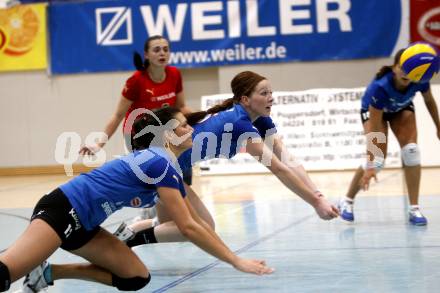 Volleyball MEVZA. ATSC Wildcats gegen Branik Maribor. Missie Stidham, PRAEPROST Maja, ZANGERL Sandra (Wildcats). Klagenfurt, 25.10.2008
Copyright Kuess

---
pressefotos, pressefotografie, kuess, qs, qspictures, sport, bild, bilder, bilddatenbank