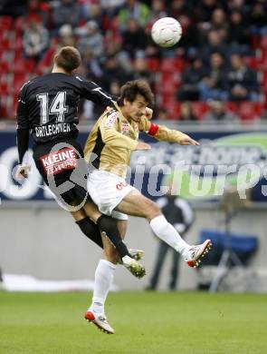 Fussball. Tipp3-Bundesliga. SK Austria Kelag Kaernten gegen LASK. Ortlechner Manuel (Kaernten), Vastic Ivica  (LASK). Klagenfurt, 26.10.2008
Copyright Kuess

---
pressefotos, pressefotografie, kuess, qs, qspictures, sport, bild, bilder, bilddatenbank